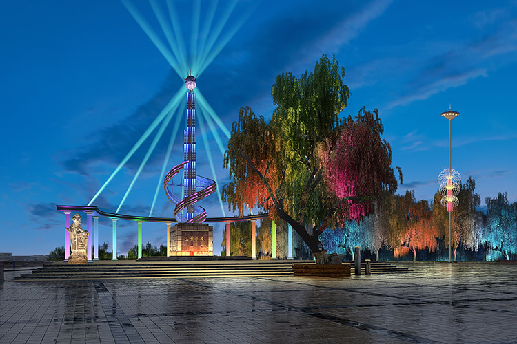 齐齐哈尔游乐场照明亮化项目设计施工  