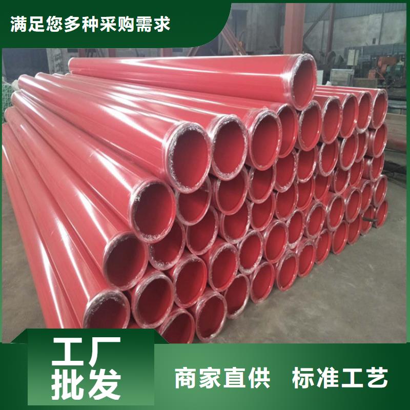 北京红色消防涂塑复合螺旋钢管  