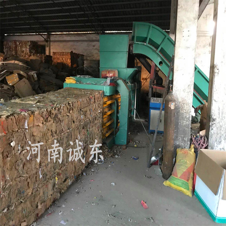 广东惠州废纸卧式打包机视频